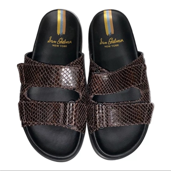 Sam Edelman Shoes - Sam Edelman Sandals Women’s Eliana Chunky Leather Brown Sandel NEW